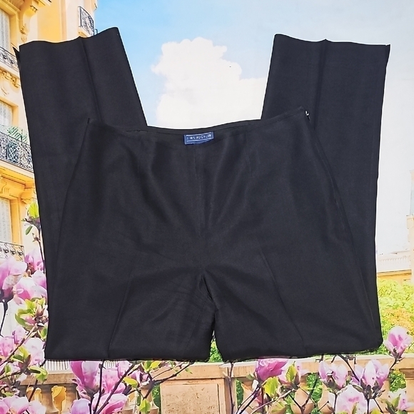 J.‎ McLaughlin Silk Black Pants with Straight Leg Cut and High Waist Size 8 - Picture 2 of 8